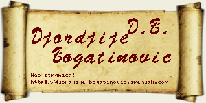 Đorđije Bogatinović vizit kartica